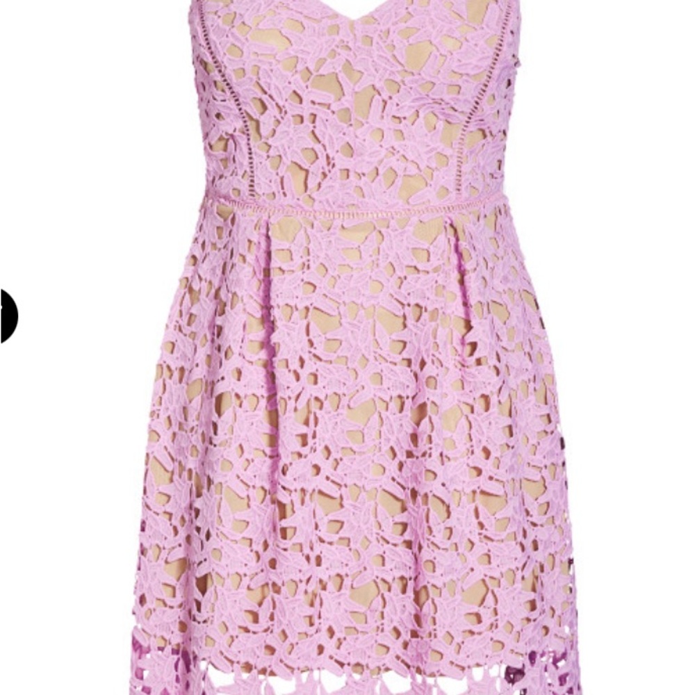 City Chic lilac dress so fancy lace overlay dress New - Picture 3 of 6